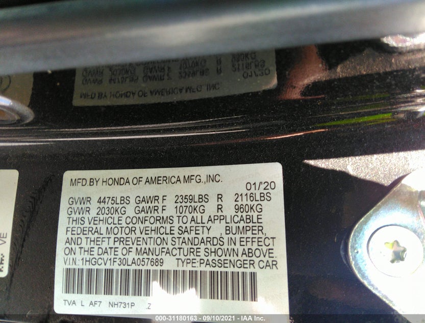 1HGCV1F30LA057689