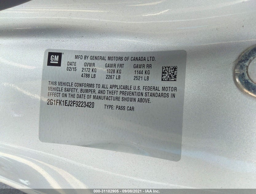 2G1FK1EJ2F9223420