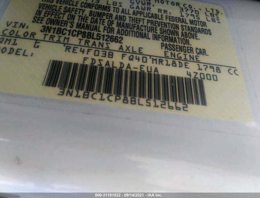 3N1BC1CP8BL512662