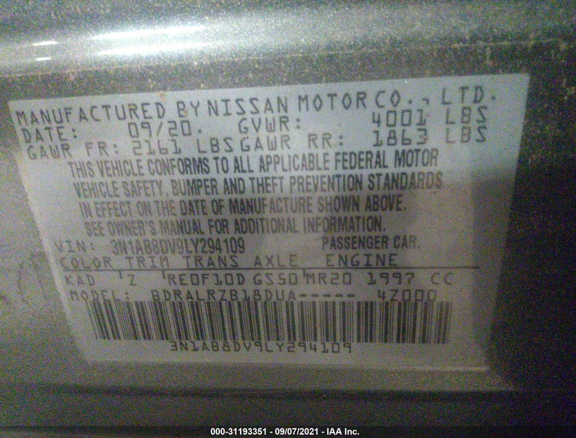 3N1AB8DV9LY294109