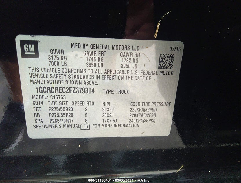 1GCRCREC2FZ379304