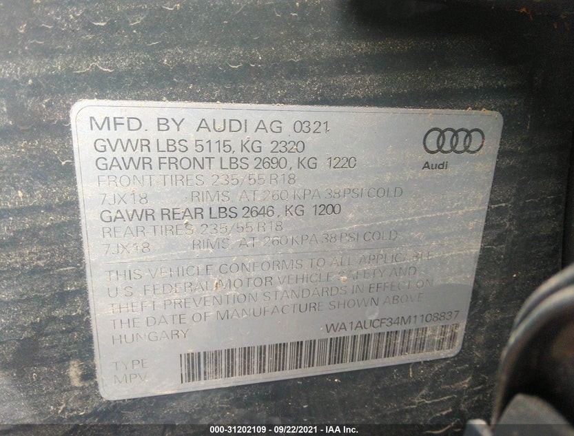 WA1AUCF34M1108837