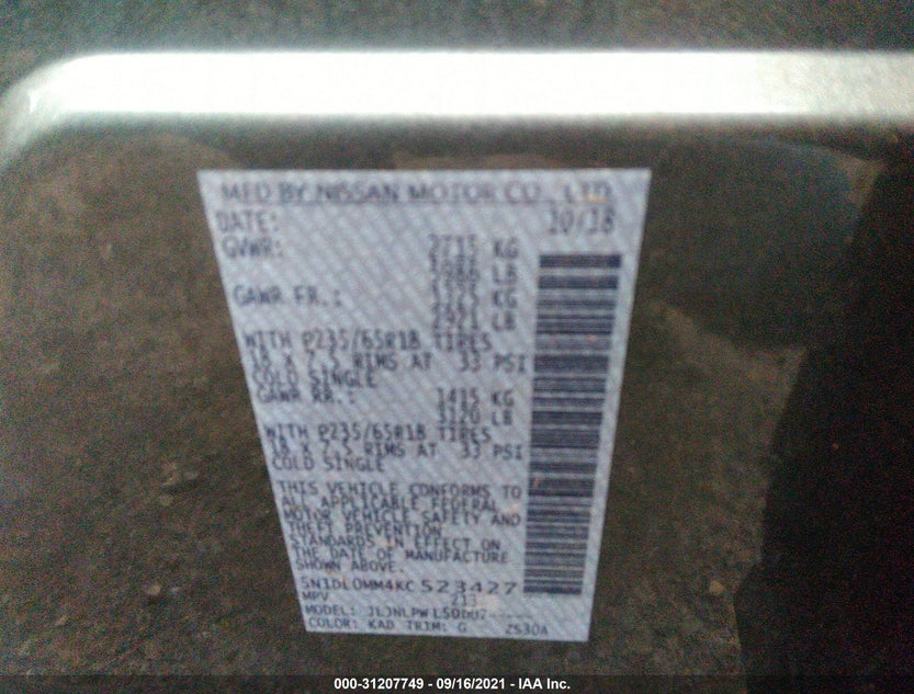 5N1DL0MM4KC523427
