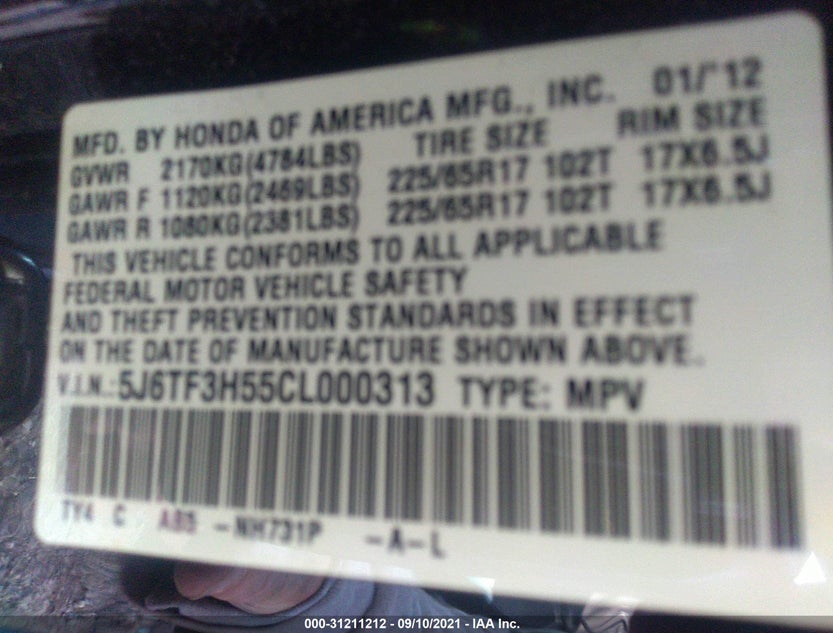 5J6TF3H55CL000313