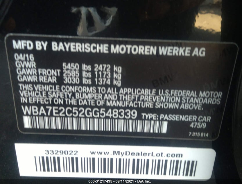 WBA7E2C52GG548339