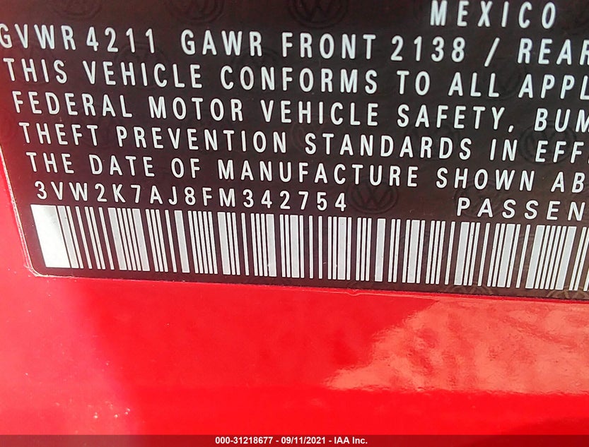 3VW2K7AJ8FM342754