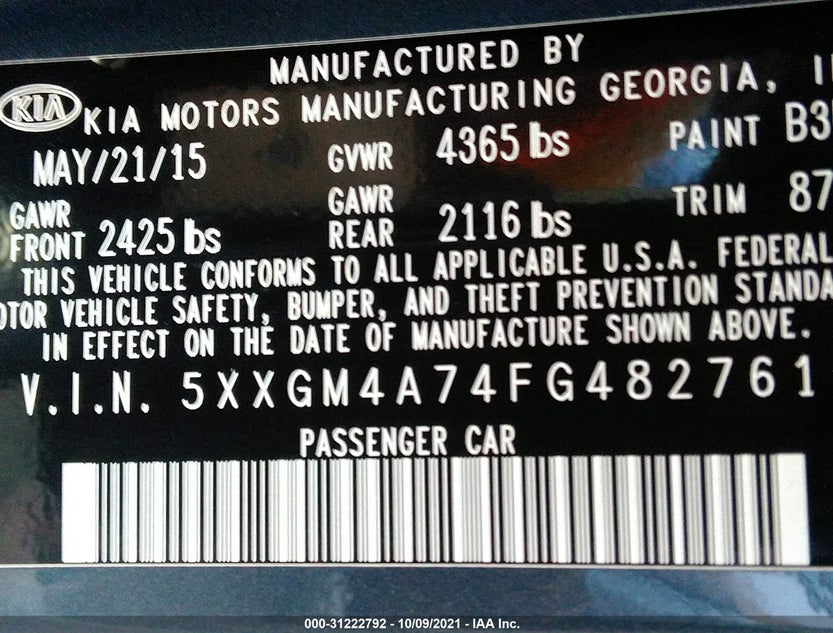5XXGM4A74FG482761