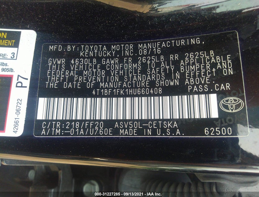4T1BF1FK1HU660408