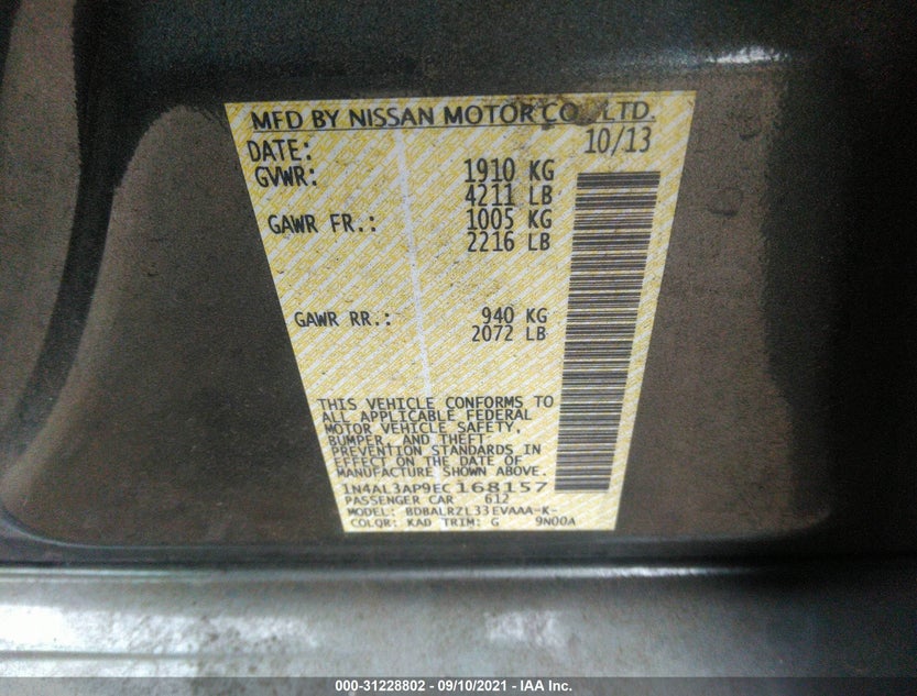 1N4AL3AP9EC168157