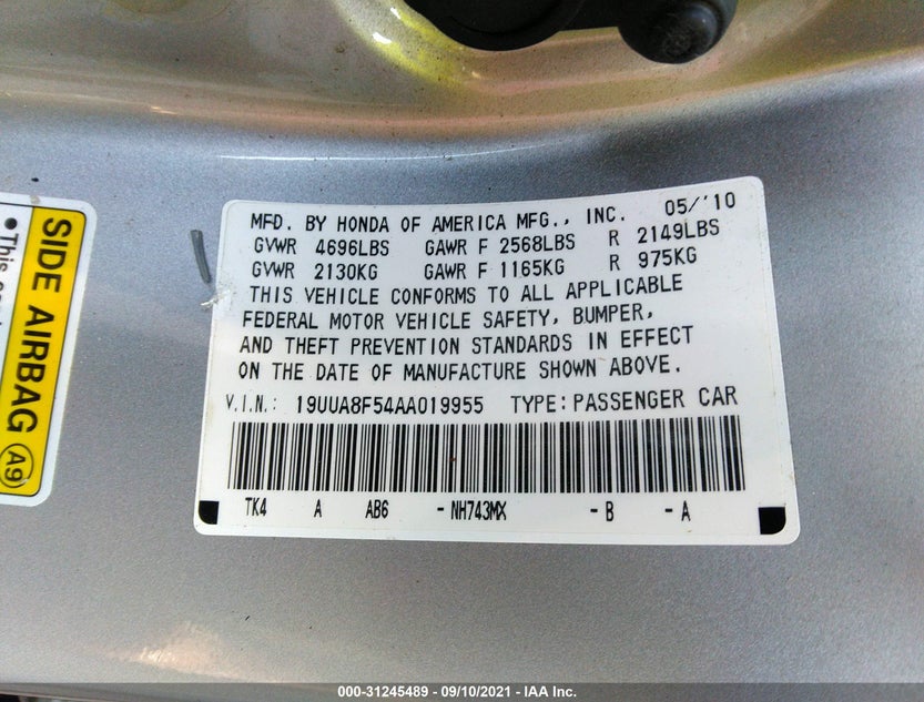 19UUA8F54AA019955