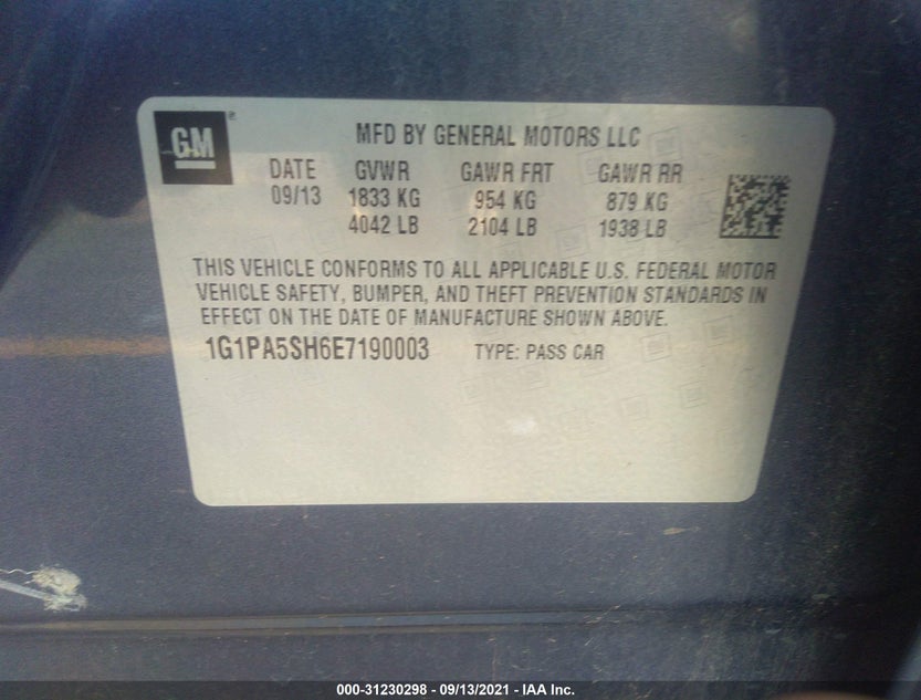 1G1PA5SH6E7190003