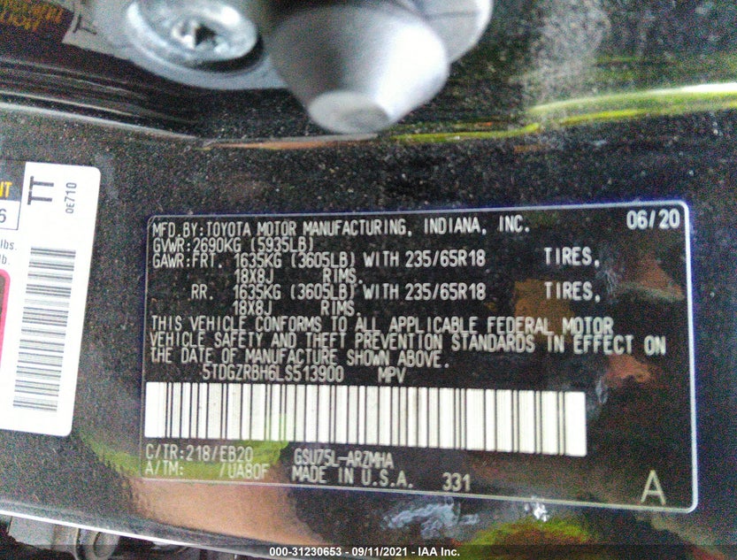 5TDGZRBH6LS513900