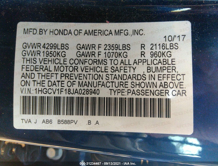 1HGCV1F18JA028940