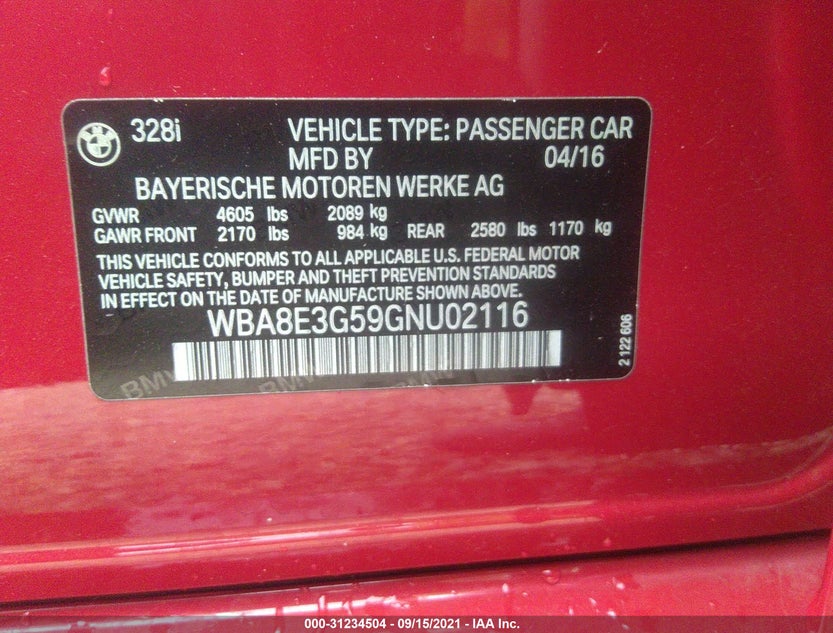 WBA8E3G59GNU02116