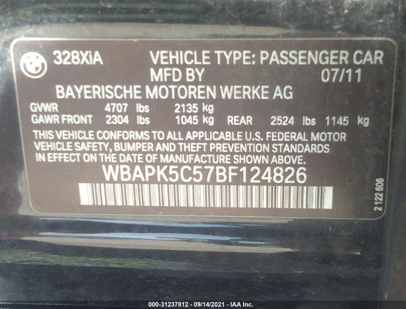 WBAPK5C57BF124826