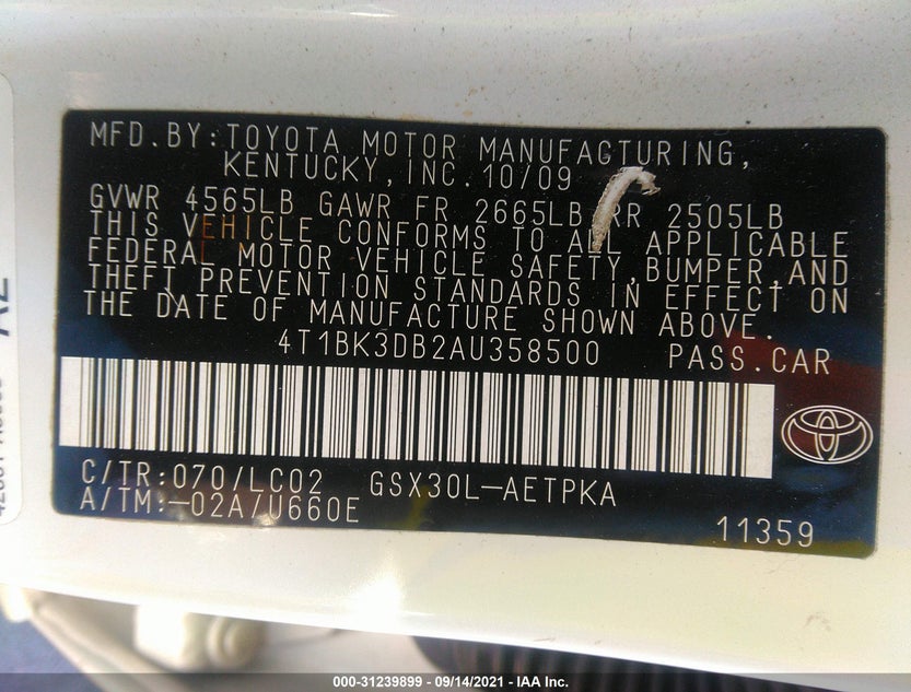 4T1BK3DB2AU358500