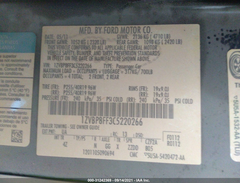 1ZVBP8FF3C5220266