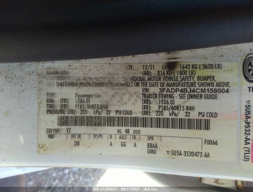 3FADP4BJ4CM158004