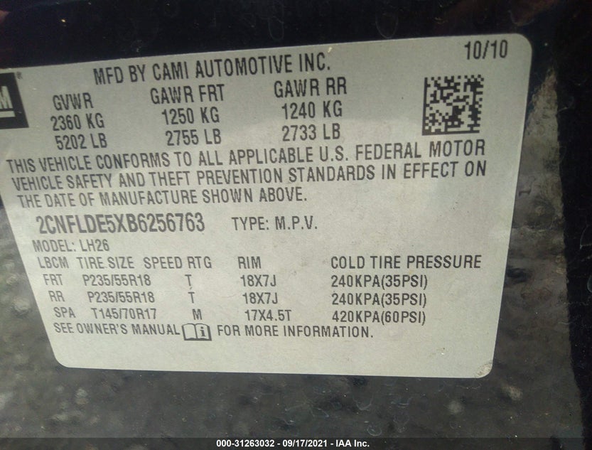 2CNFLDE5XB6256763