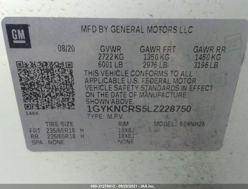 1GYKNCRS5LZ228750