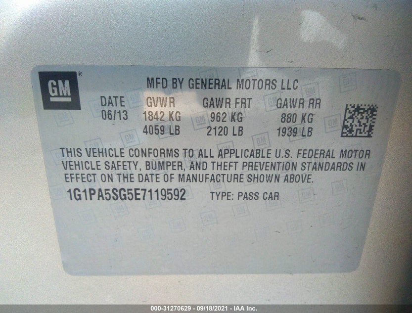 1G1PA5SG5E7119592