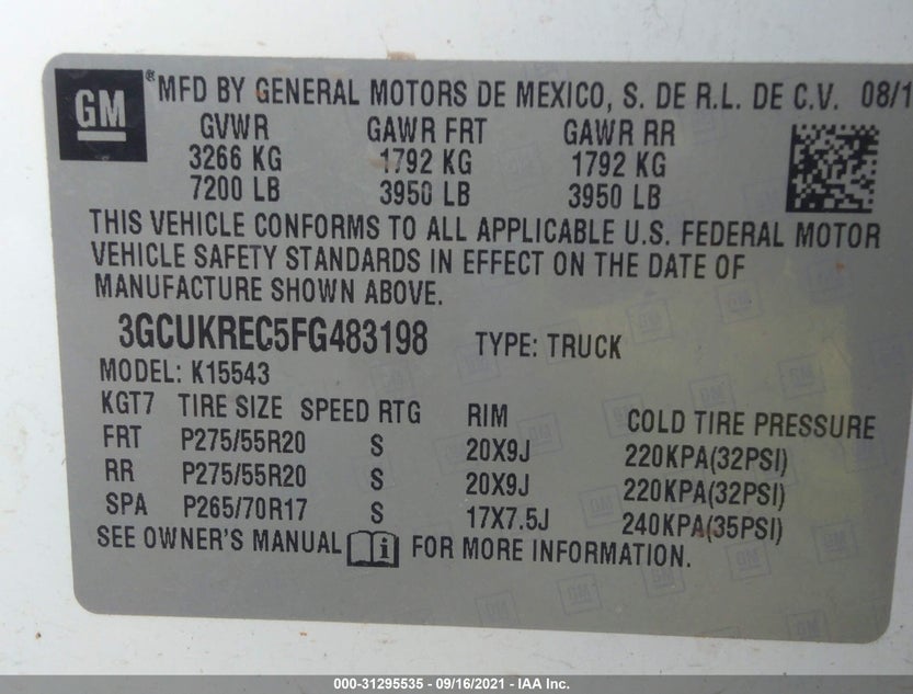 3GCUKREC5FG483198