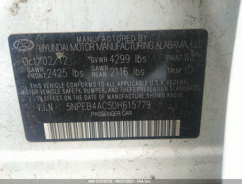 5NPEB4AC5DH615779
