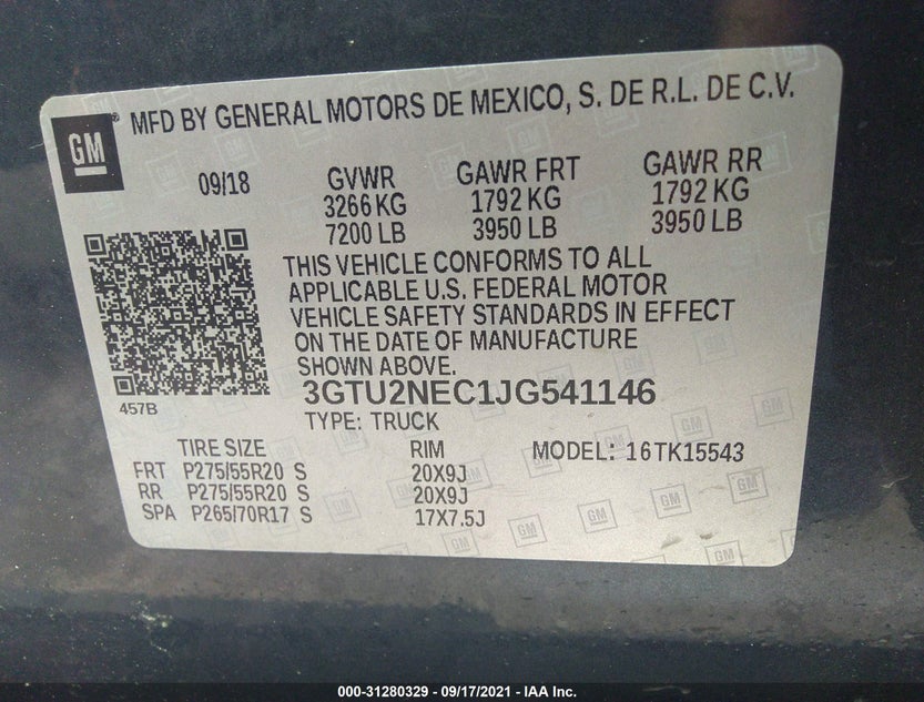 3GTU2NEC1JG541146