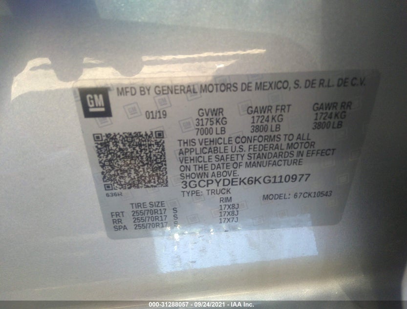 3GCPYDEK6KG110977