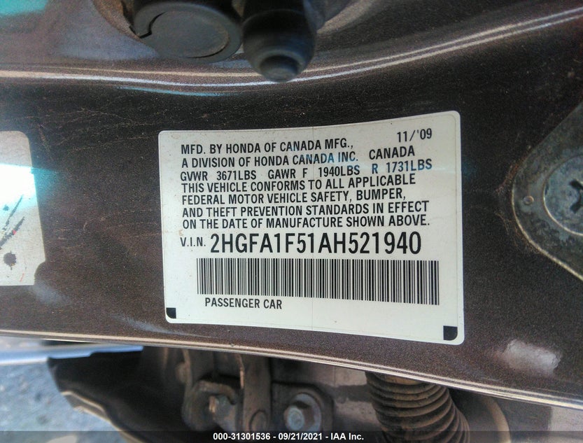 2HGFA1F51AH521940