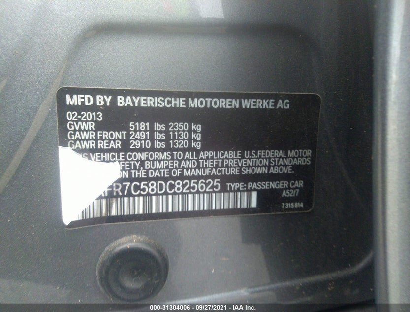 WBAFR7C58DC825625