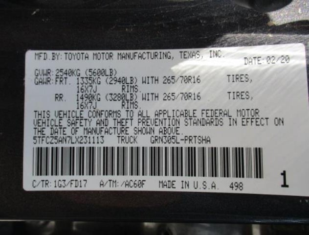 5TFCZ5AN7LX231113