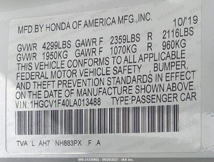 1HGCV1F40LA013488