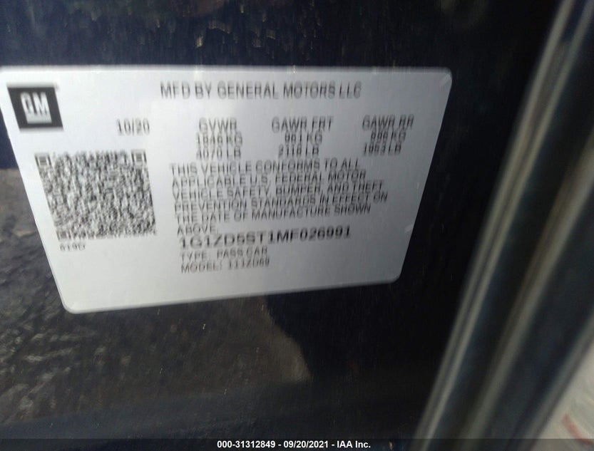 1G1ZD5ST1MF026991