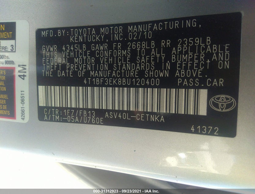 4T1BF3EK8BU120400