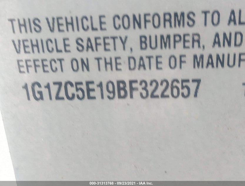 1G1ZC5E19BF322657