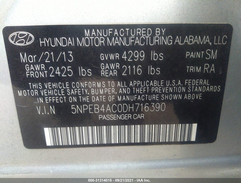 5NPEB4AC0DH716390