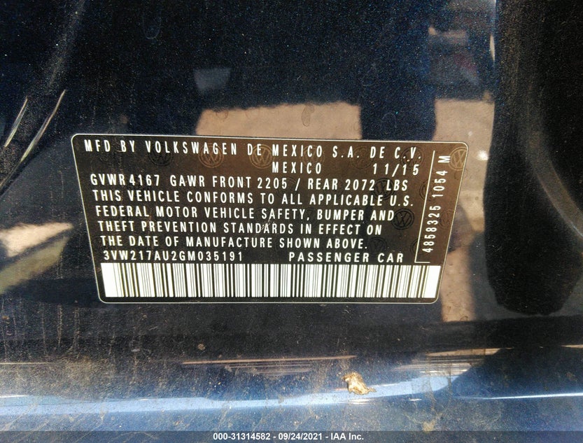 3VW217AU2GM035191