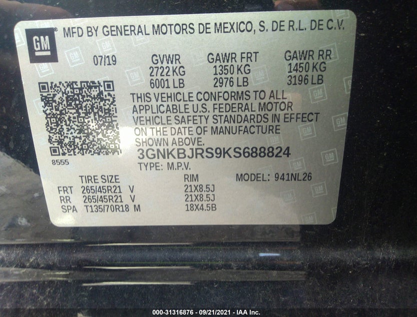 3GNKBJRS9KS688824