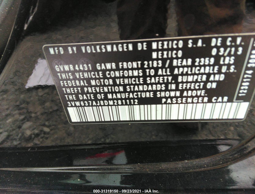 3VW637AJ8DM281112