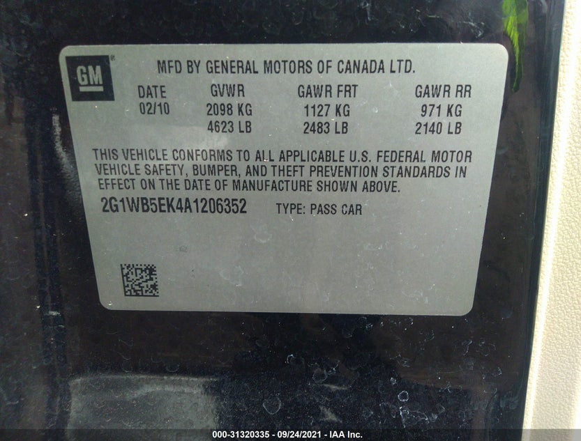 2G1WB5EK4A1206352
