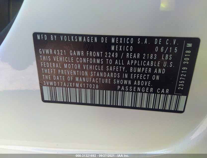 3VWD17AJXFM417028