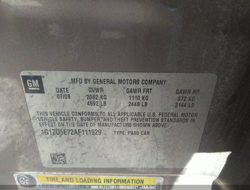 1G1ZD5E72AF111929