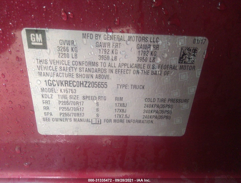 1GCVKREC0HZ205655