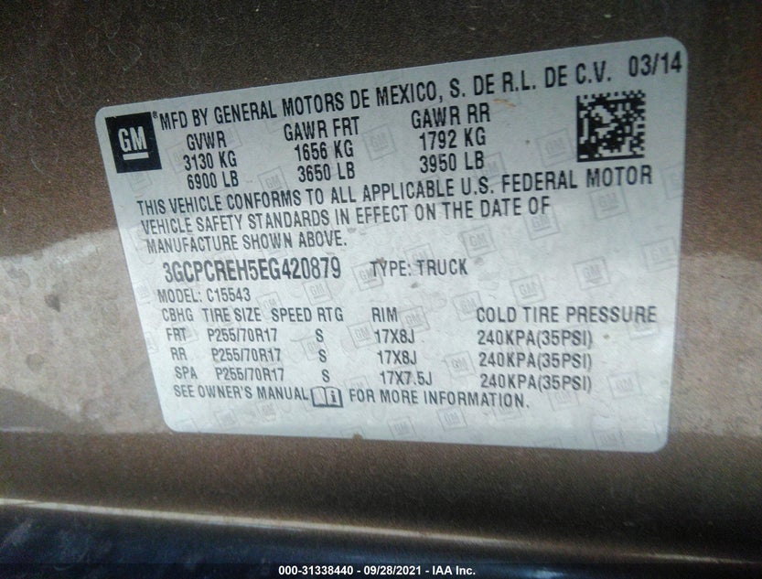 3GCPCREH5EG420879