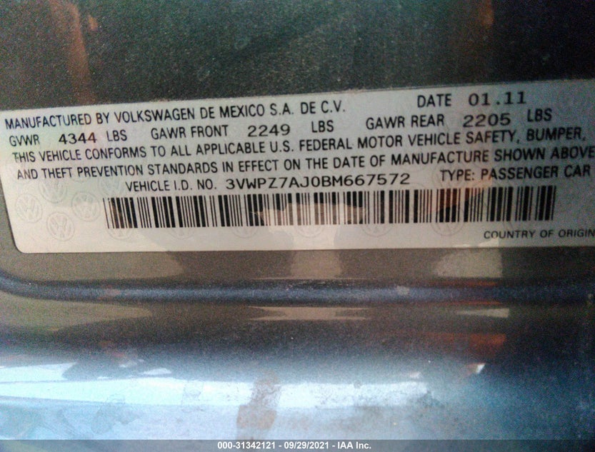 3VWPZ7AJ0BM667572