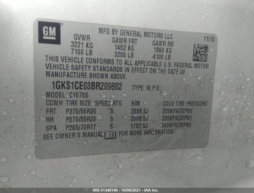 1GKS1CE03BR209882