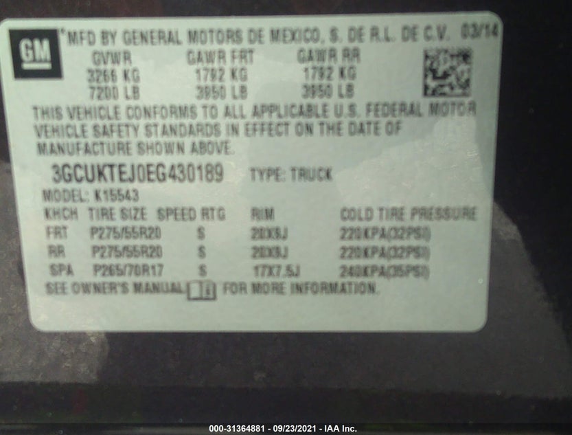 3GCUKTEJ0EG430189