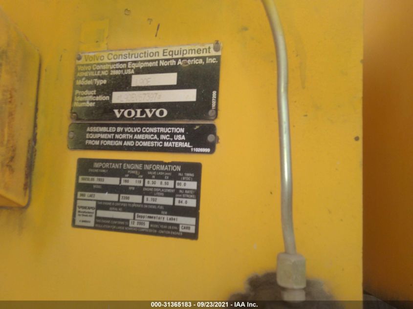 2005 Volvo L90E VIN: L90EV67397 Lot: 31365183