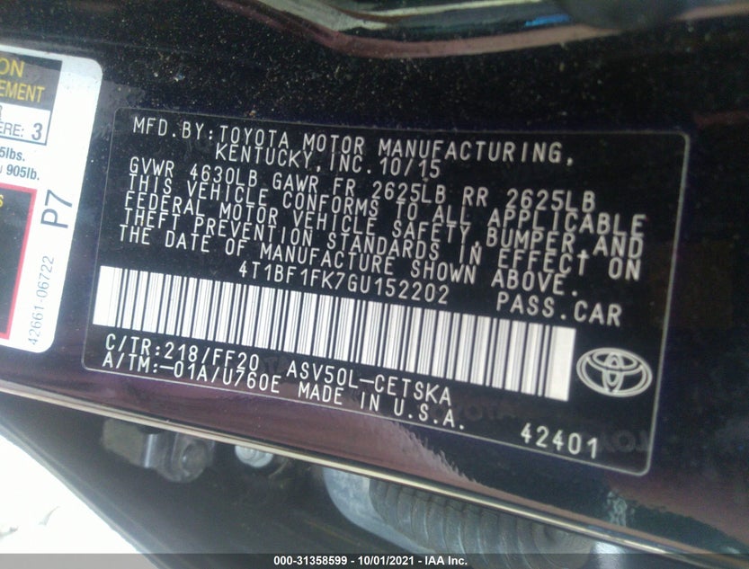 4T1BF1FK7GU152202